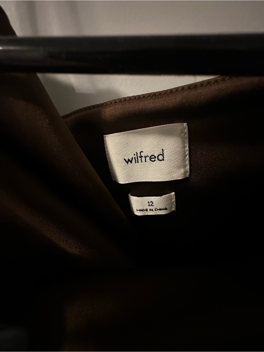 Wilfred Brown Satin Mini Dress - Picture 3 of 7